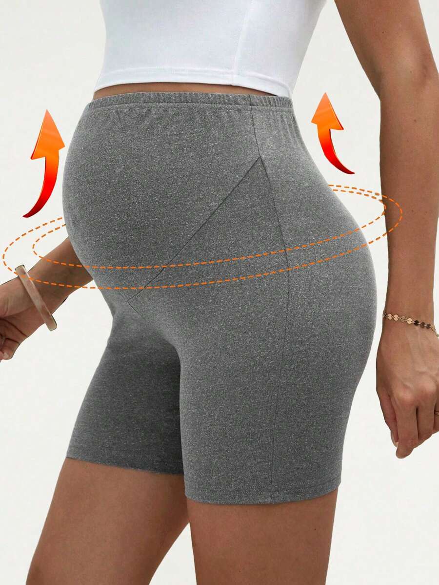 Wideband Waist Maternity Biker Shorts - Comfortable Pregnancy Fit