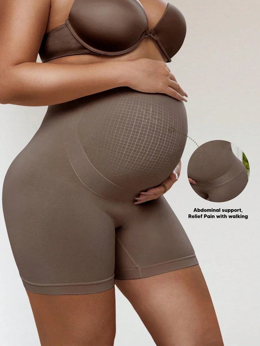 Maternity Biker Shorts - Plus Size Seamless High Waist Thigh Chafing Protection