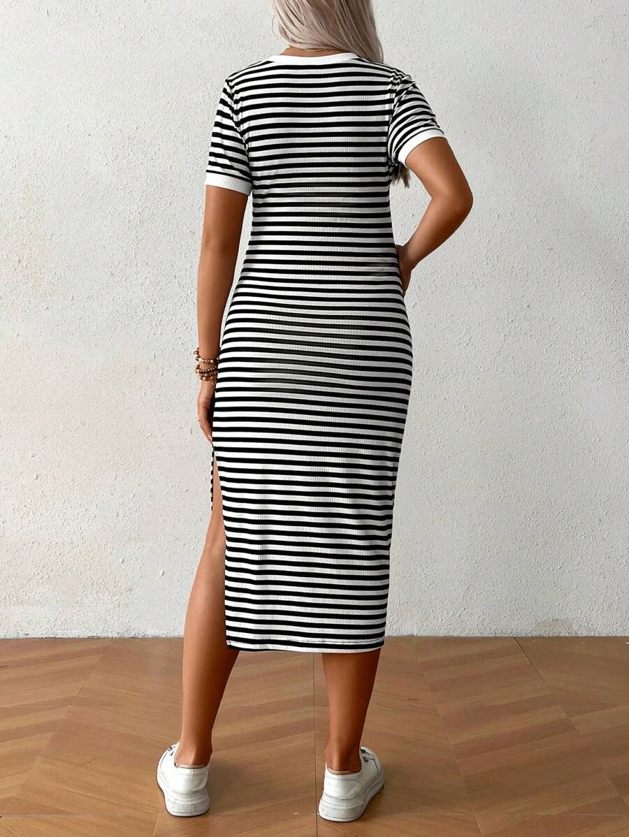 Maternity Geometric Print Backless Cami Dress Navy Blue Spaghetti Strap Boho Mini Beach Vacation Sun Dress