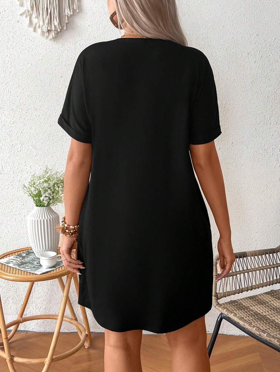Loose Maternity Summer Dress With Heart-Shaped Print