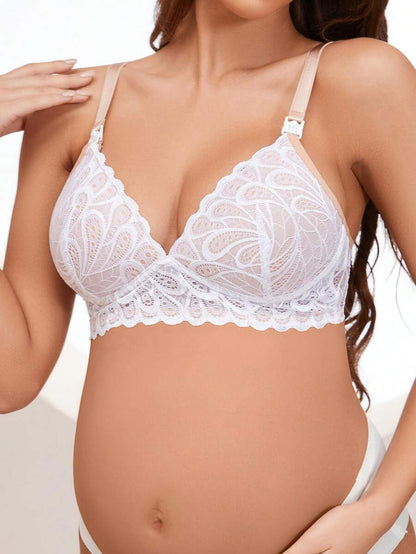 Maternity Lace Wireless Nursing Bra Women Comfortable Breastfeeding Lingerie Support Bra