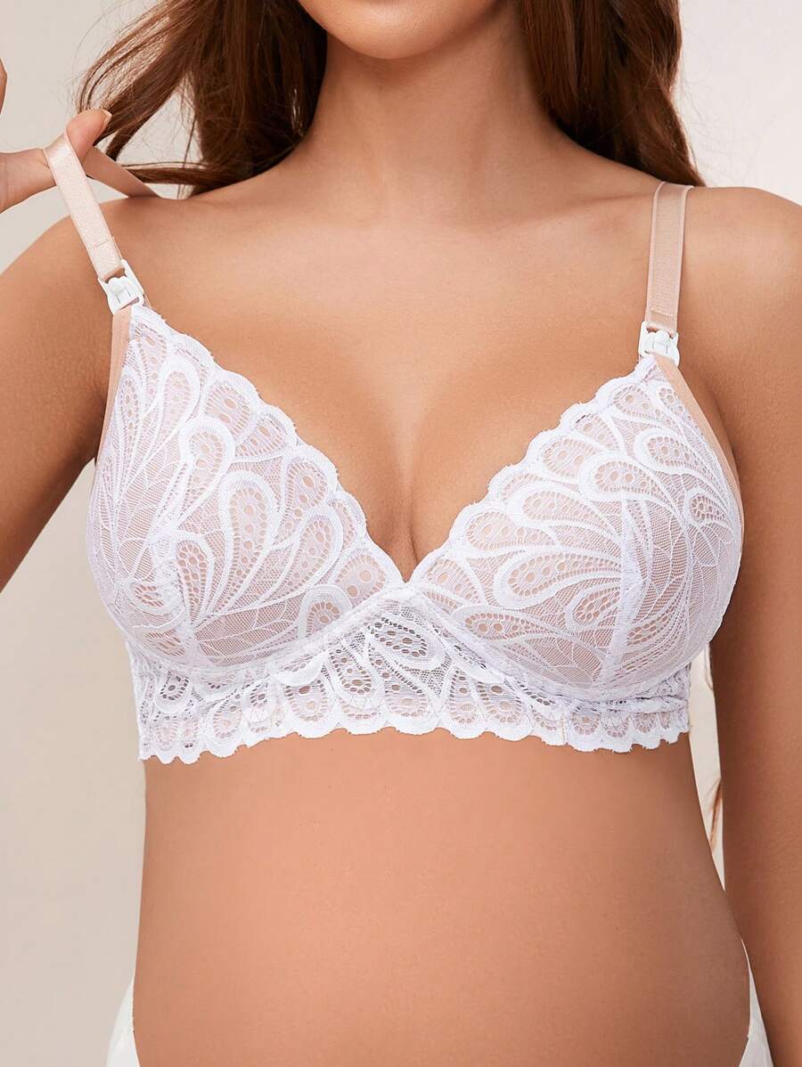 Maternity Lace Wireless Nursing Bra Women Comfortable Breastfeeding Lingerie Support Bra