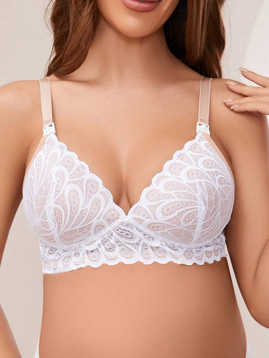 Maternity Lace Wireless Nursing Bra Women Comfortable Breastfeeding Lingerie Support Bra