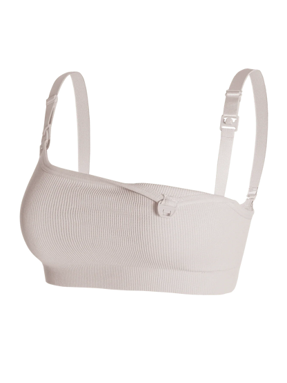 Maternity Nursing Bra Set 3 Pack - Easy Open Breastfeeding Bralette, Black Coffee Skin