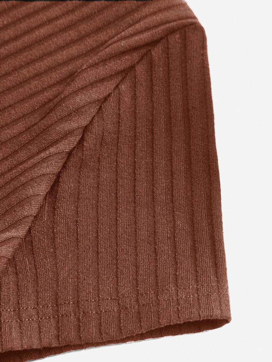 Maternity Short Sleeve V-Neck Wrap Bodycon Dress High Waist Slim Fit Burgundy Mini Pencil Dress for Daily Casual Wear