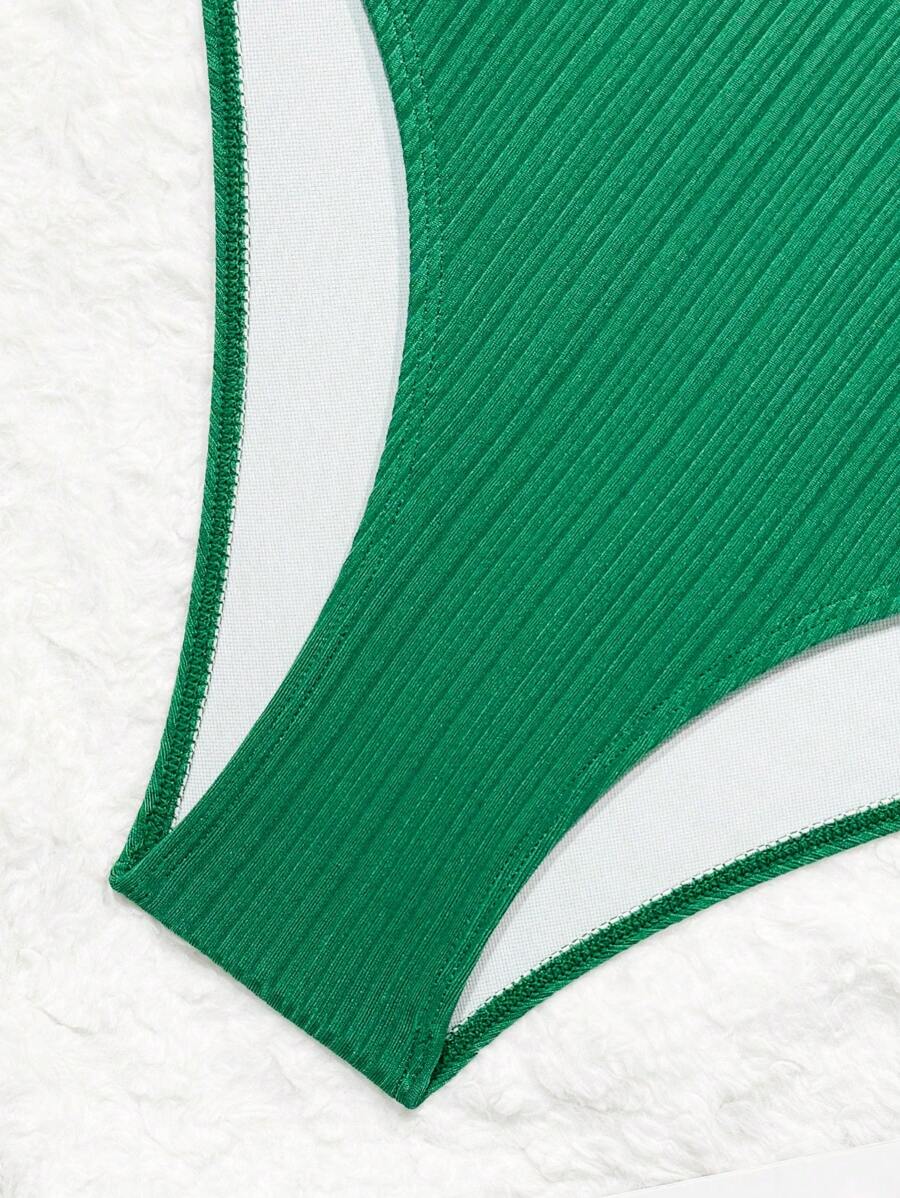 Swim Vcay Bathing Suits Women Women Solid Color Textured Drawstring Halter Top And Swim Bottom Bikini Set Bathing Suit, For Summer, Beach, Honeymoon, Travel, Vacation, Swimming Pool Summer Beach