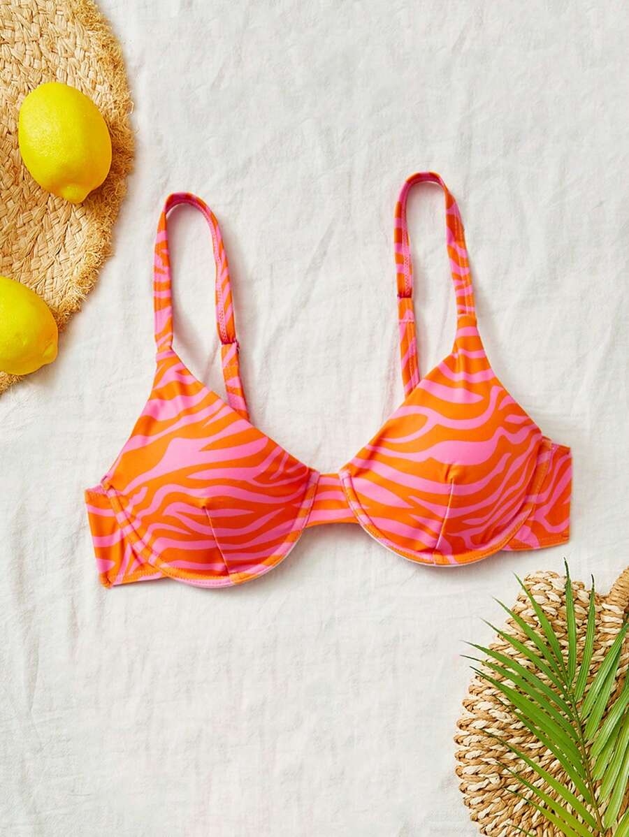 Bellisia Summer Beach Zebra Striped Underwire Bikini Set