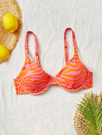 Bellisia Summer Beach Zebra Striped Underwire Bikini Set