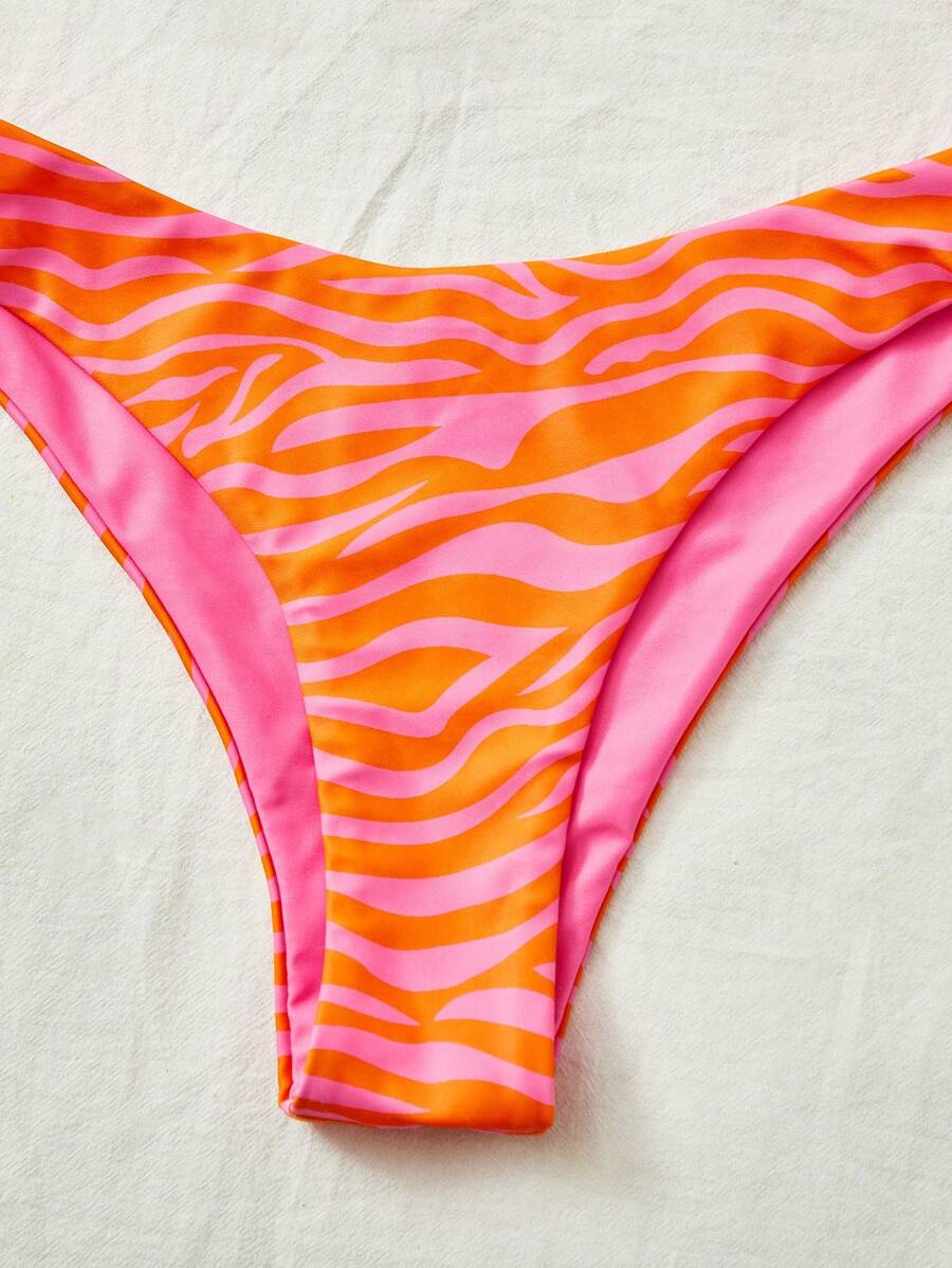 Bellisia Summer Beach Zebra Striped Underwire Bikini Set