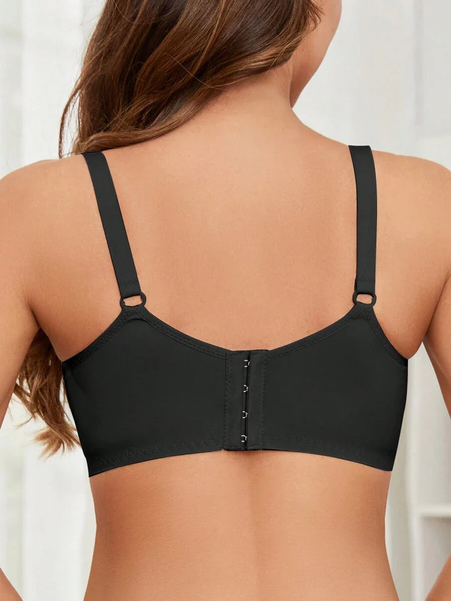 Mauve Purple Maternity Nursing Bralette Wireless High Rise Support Bra with Cut Out Detail and Adjustable Straps for Daily Wear