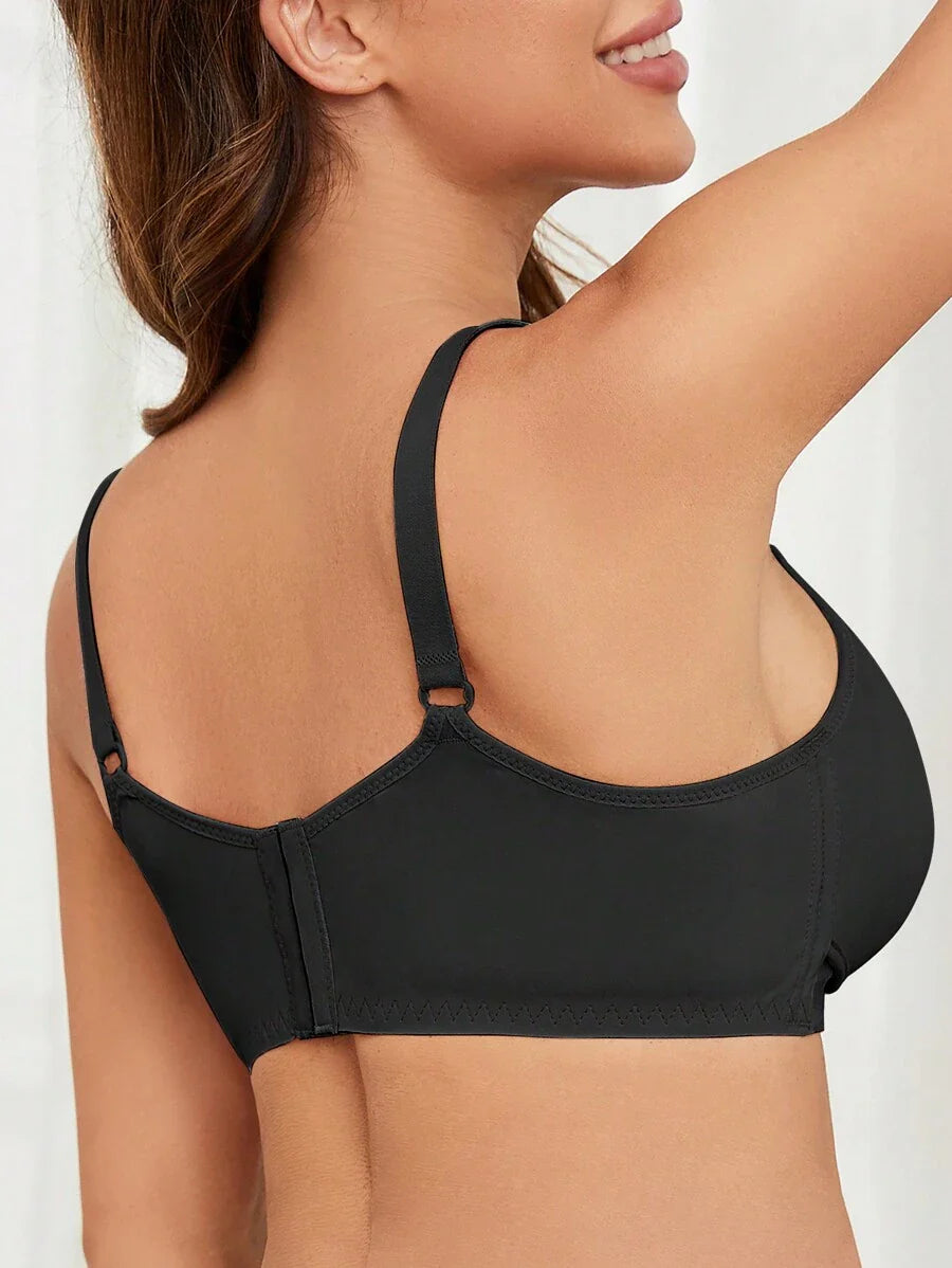 Maternity Nursing Bra Women Solid Color Comfortable Wireless Breastfeeding Support Bra 1pc