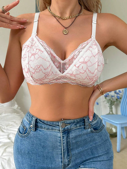 Maternity Floral Lace Nursing Bra Women Comfortable Wireless Breastfeeding Lingerie Support Bra