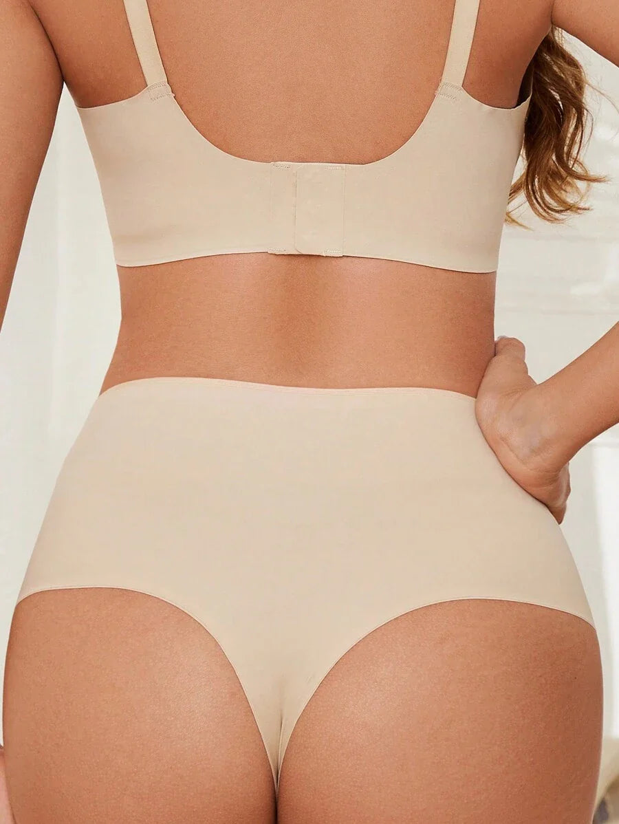 Maternity Briefs - Solid Color Asymmetric Waistband Casual Soft Stretch, Pregnancy Daily Wear