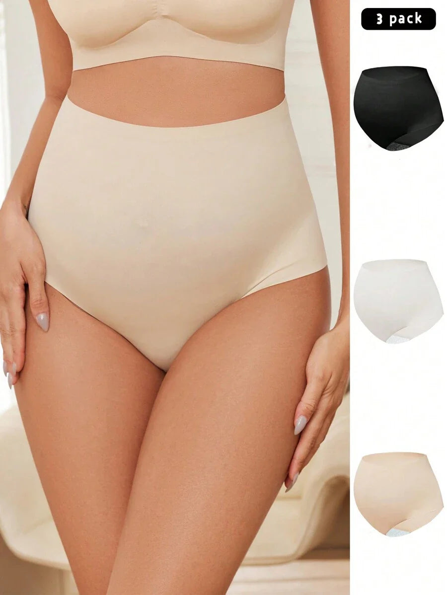 Maternity Underwear Set 3 Pack - Seamless High Waist Soft Everyday, Nursing Support Briefs