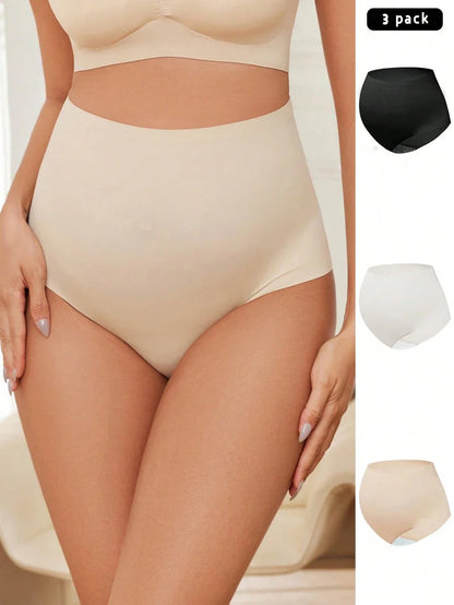 Maternity Underwear 3 Pack - High Waisted Soft Simple Fashion Casual Everyday, Pregnancy Briefs