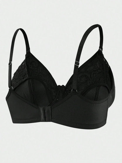 Maternity Contrast Lace Nursing Bra Women Comfortable Breastfeeding Lingerie Support Bra 1pc