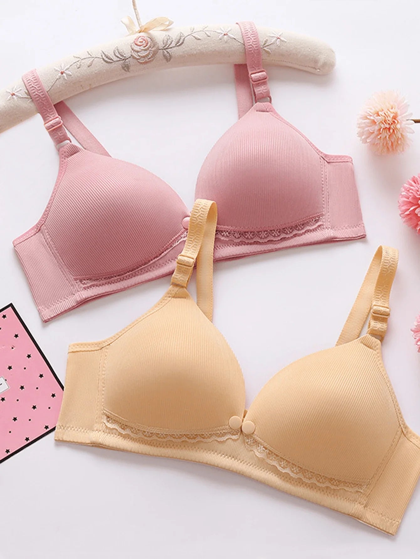 3PCS Postpartum Nursing Bras Women Thin Lifting Support Breastfeeding Bra Set Maternity Underwear