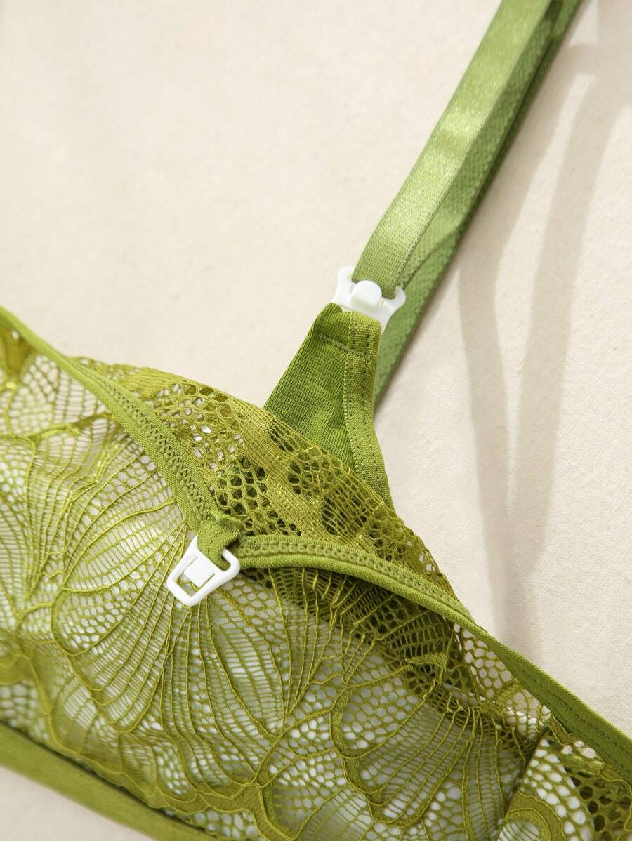 Maternity Lace Floral Bra and Briefs Set Women Easy Wear Comfortable Breastfeeding Lingerie Set