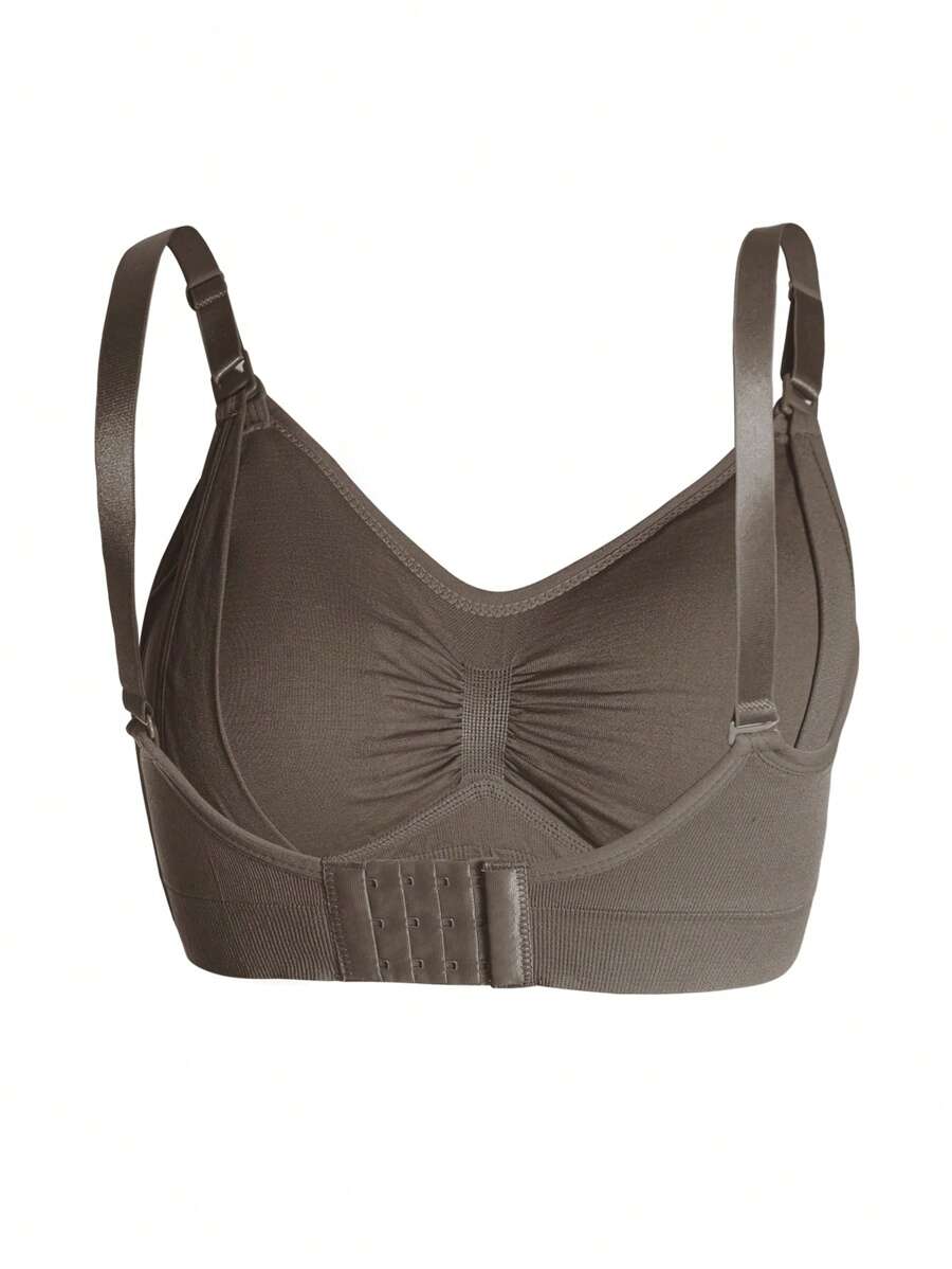 3-Pack Maternity Nursing Bra Set Women Nylon Wireless Front Open Buckle Adjustable Push Up Breastfeeding Bra