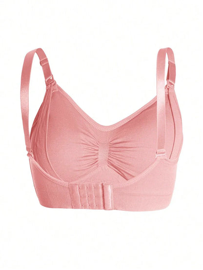 3-Pack Maternity Nursing Bra Set Women Nylon Wireless Front Open Buckle Adjustable Push Up Breastfeeding Bra