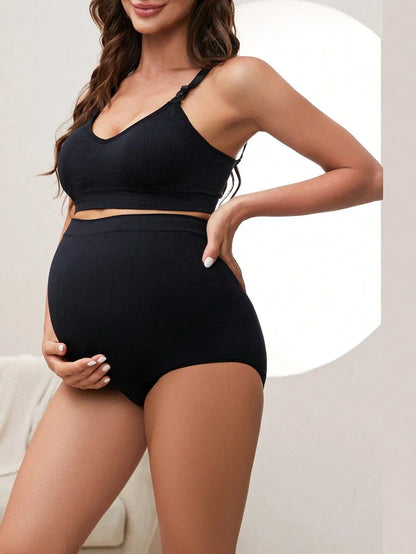 Maternity Underwear 3 Pairs - Nylon Multi Color Triangle Briefs Soft Stretch, Pregnancy Postpartum