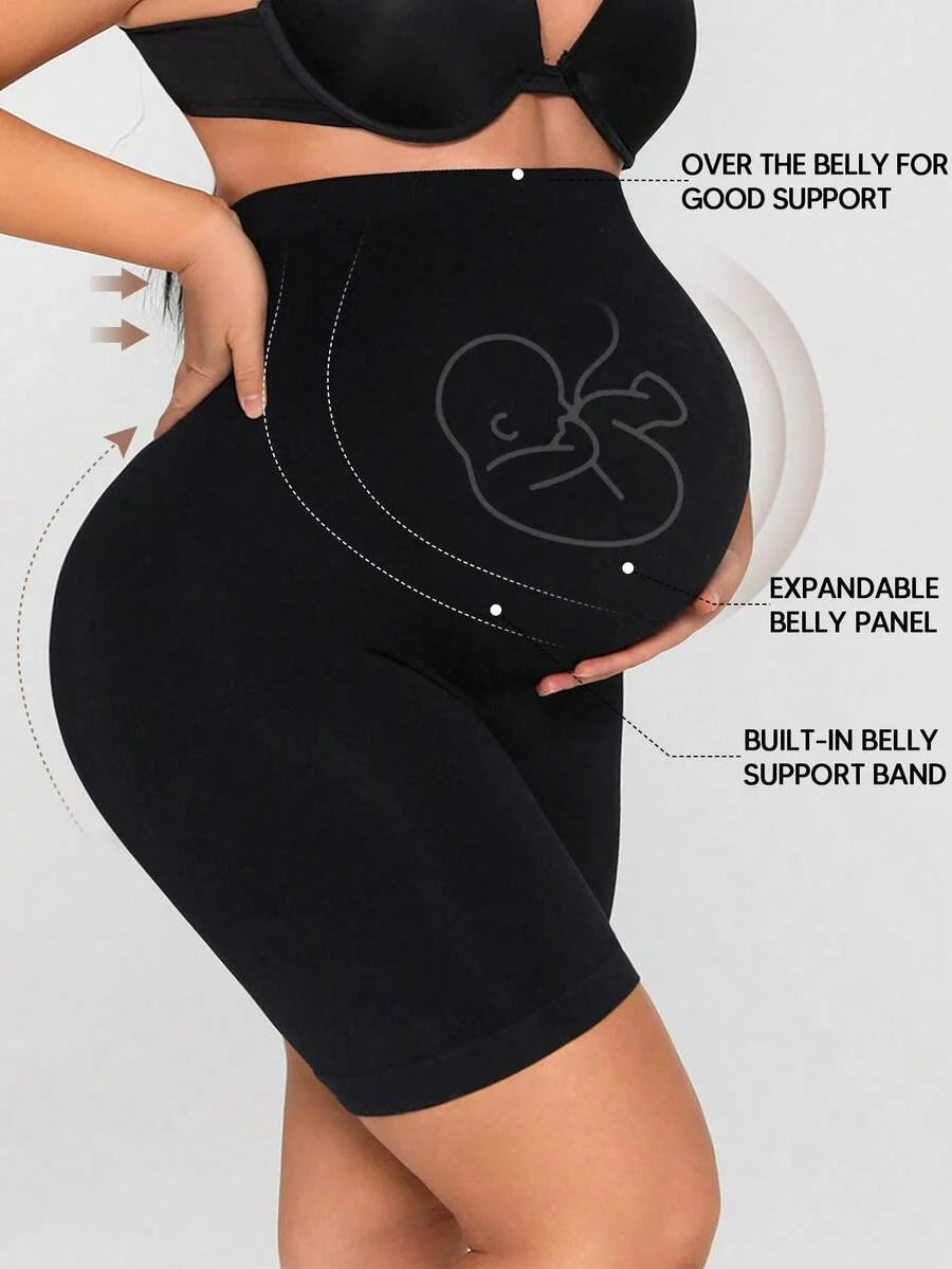 Pregnant Women's High Stretch Waist Maternity Leggings - Daily Wear Casual Summer