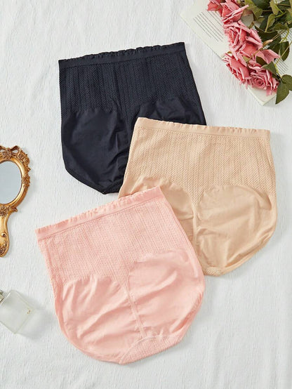 3-Pack Seamless Maternity Support Pants – High Waist Belly Support
