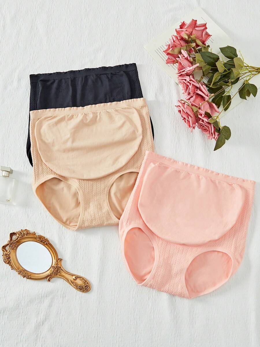 3-Pack Seamless Maternity Support Pants – High Waist Belly Support