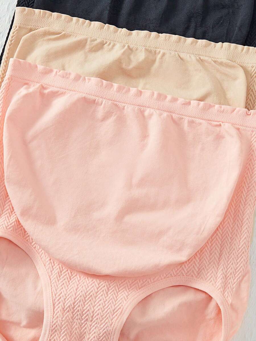 Maternity Panties 3 Pack - Seamless High Waist Belly Support Soft Stretch, Pregnancy