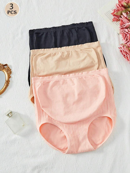 3-Pack Seamless Maternity Support Pants – High Waist Belly Support