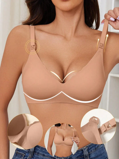Maternity Jelly Style Lace Nursing Bra Women Solid Color Comfortable Lift Support Breastfeeding Underwear