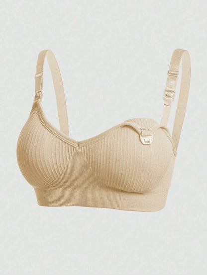 3-Pack Seamless Maternity Nursing Bras, Wireless Front-Snap Breastfeeding Sleep Bra with Removable Padding, Multicolor Set