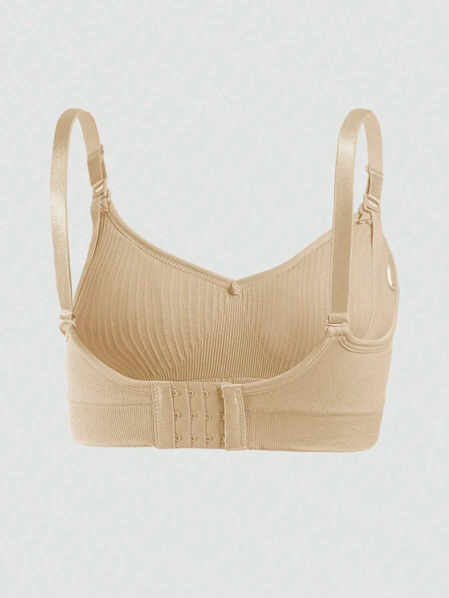 3PCS Maternity Nursing Bra Set Women Front Clip Closure Comfortable Breastfeeding Support Bras