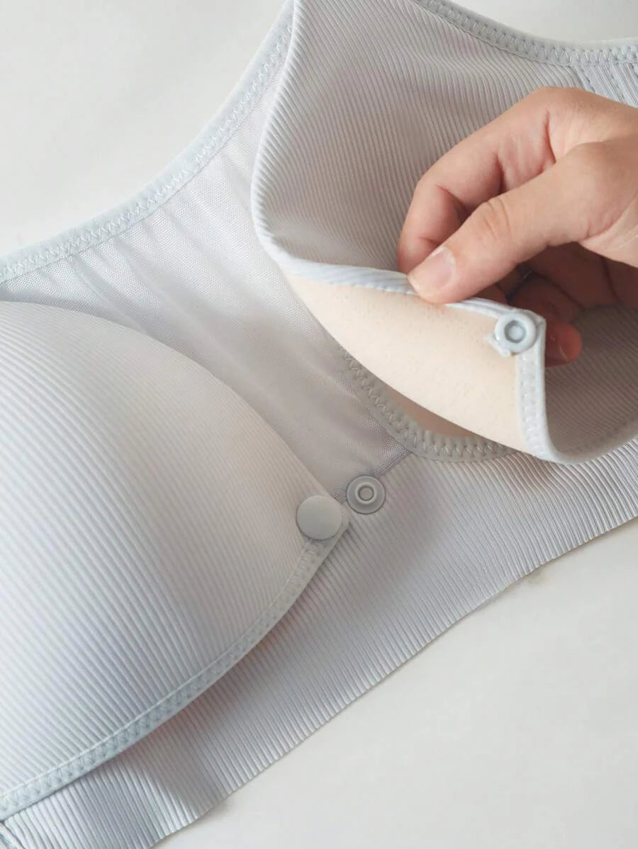 Maternity Nursing Lingerie 3 Pack - Soft Skin-Friendly Wireless Bralette Underwear