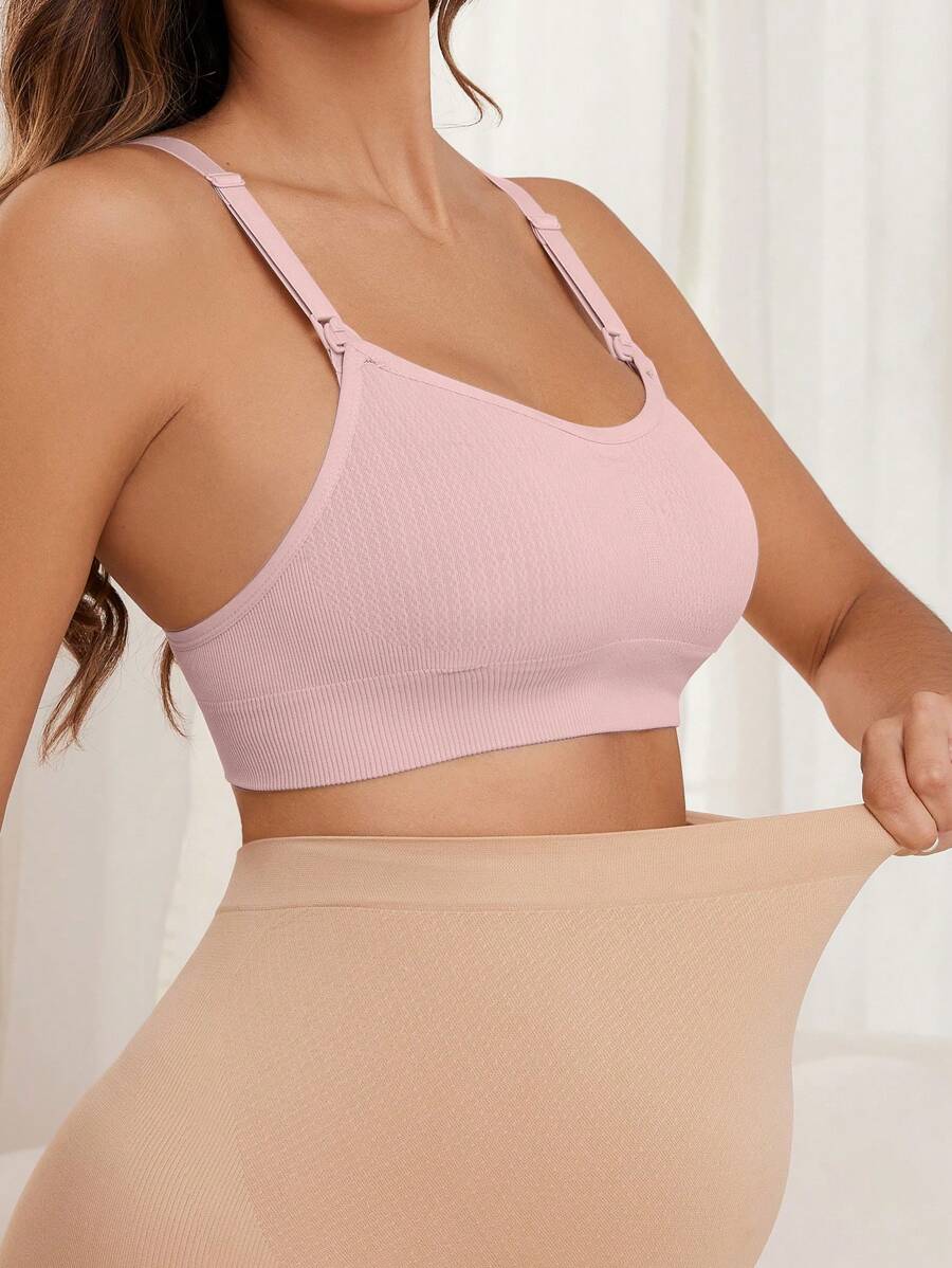 Maternity Seamless Nursing Bra Women Solid Color Comfortable Wireless Breastfeeding Support Bra
