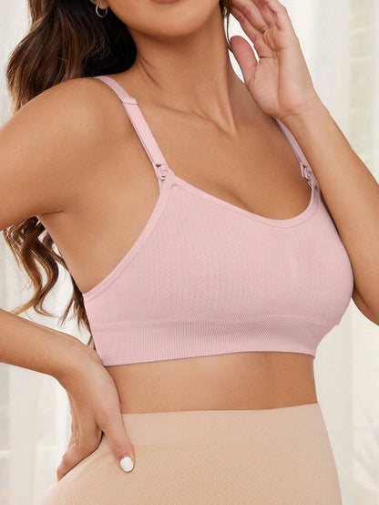Maternity Seamless Nursing Bra Women Solid Color Comfortable Wireless Breastfeeding Support Bra