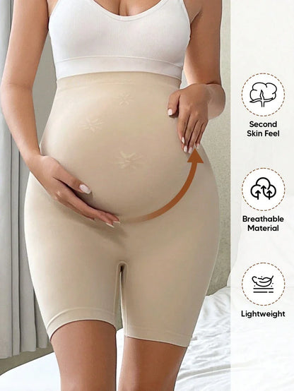Pregnant Women's High Stretch Waist Maternity Leggings - Daily Wear Casual Summer