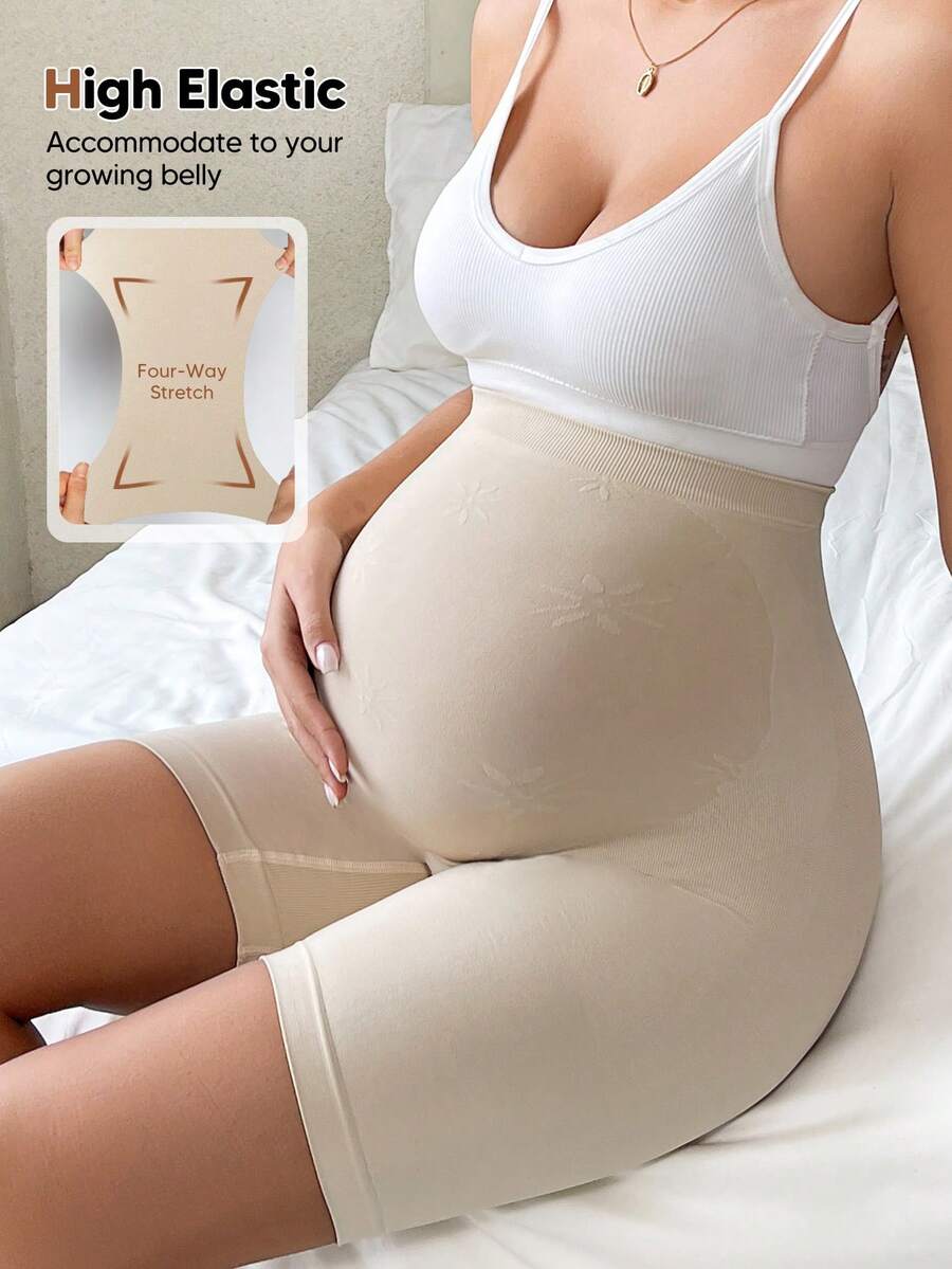 Pregnant Women's High Stretch Waist Maternity Leggings - Daily Wear Casual Summer