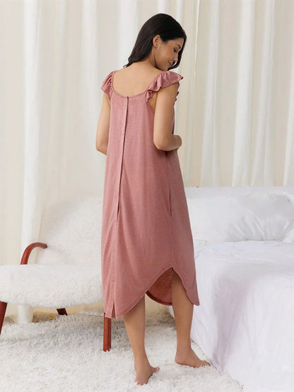 Maternity Labor and Delivery Gown - Hospital Nursing Soft Comfortable Birth Dress, Delivery