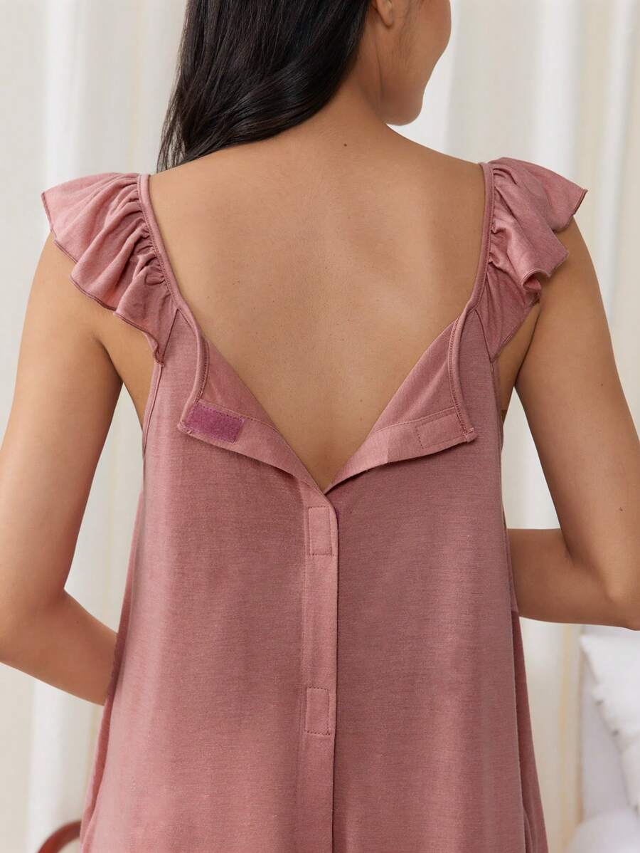 Maternity Labor and Delivery Gown - Hospital Nursing Soft Comfortable Birth Dress, Delivery