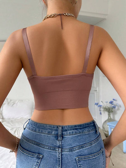 Seamless Grey Maternity and Nursing Bra - Wireless Knitted Comfort Crop Top with Adjustable Straps for Daily Wear