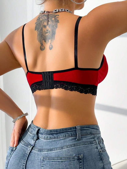 Lace Trim Nursing Bra Wireless Grey Maternity Strapless Bralette with Adjustable Straps for Daily Support