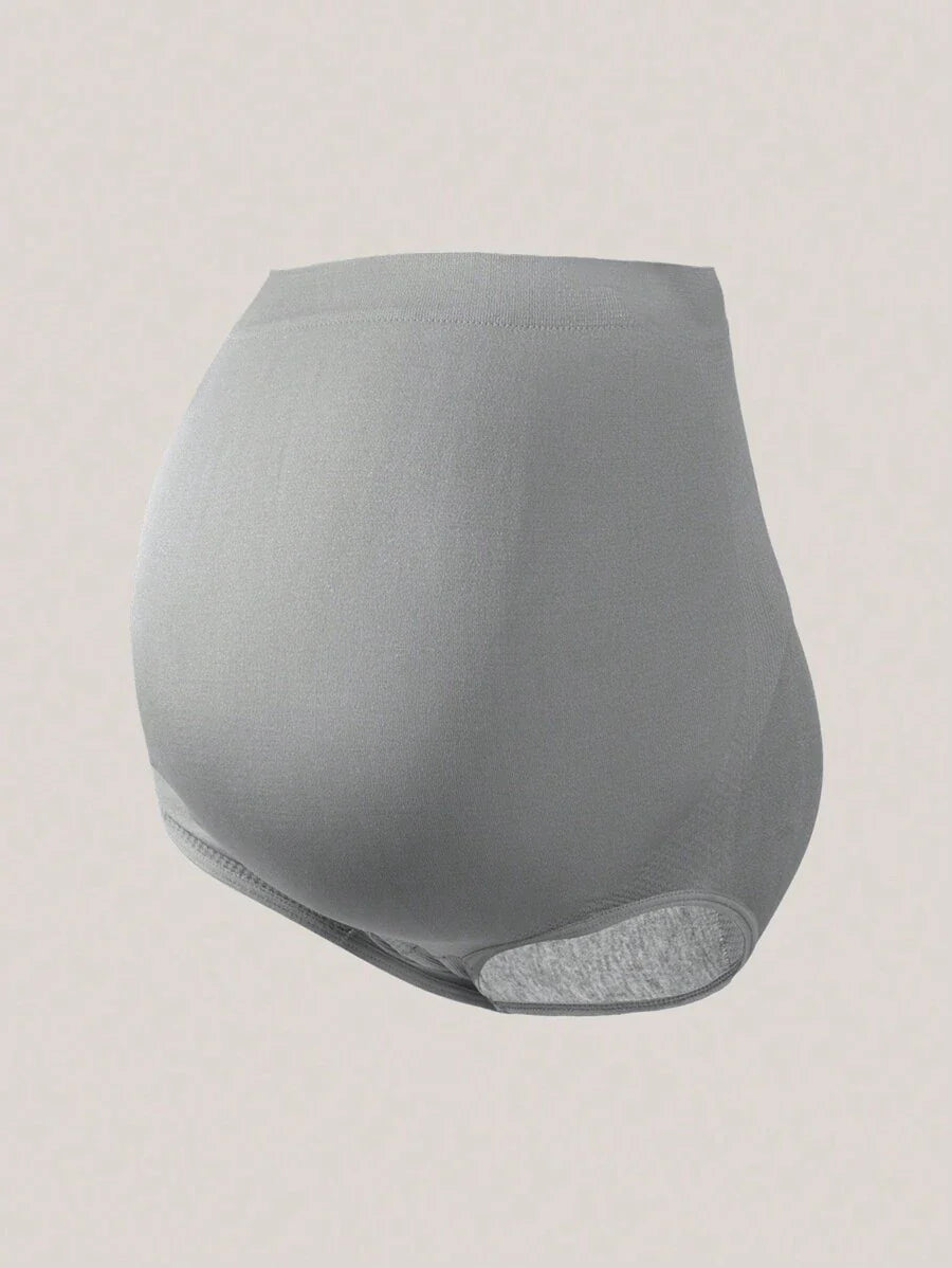 Maternity Nylon Underwear 5 Pack - High Waist Soft Stretch Support Briefs, Mid to Late Term