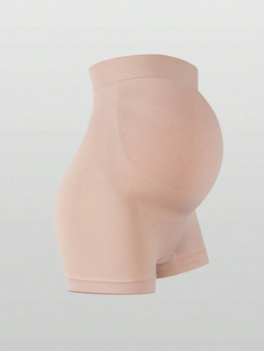 Christmas Maternity Yoga Shorts – High Waist Belly Support Panel