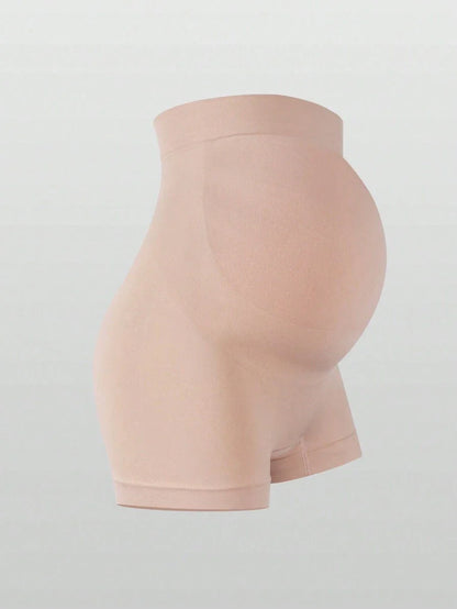 Hart & Haze Maternity Belly Support Shorts - High Waist Expandable Panel Yoga, Christmas Edition
