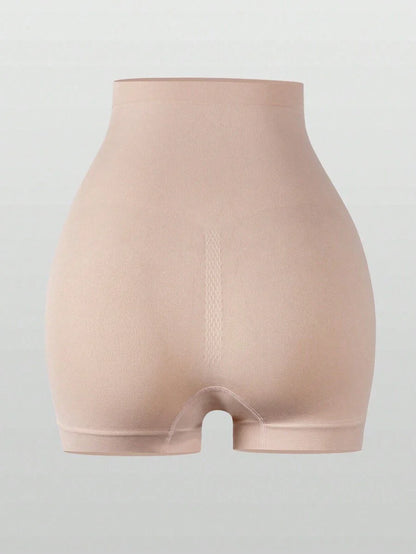 Maternity High Waist Rib-Knit Yoga Shorts with Elastic Belly Support Panel, Geometric Print Winter Activewear, Beige