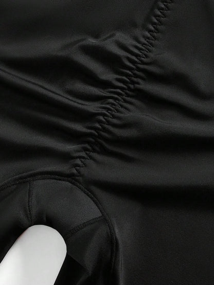 Plus Size High Waist Mid-Thigh Shapewear Shorts - Support Waistband Design