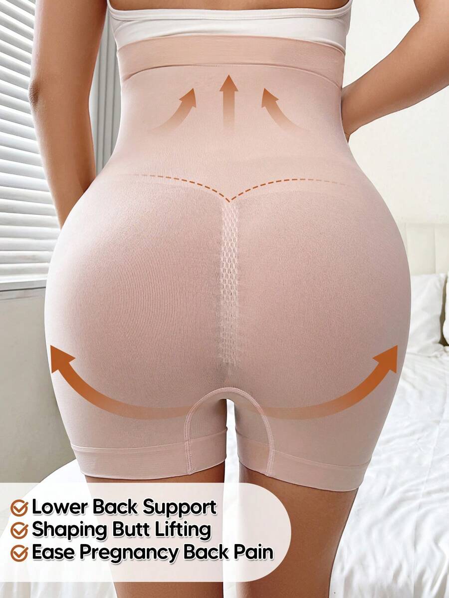 Women's High Waisted Maternity Belly Support Shorts - Expandable Panel Pink Summer