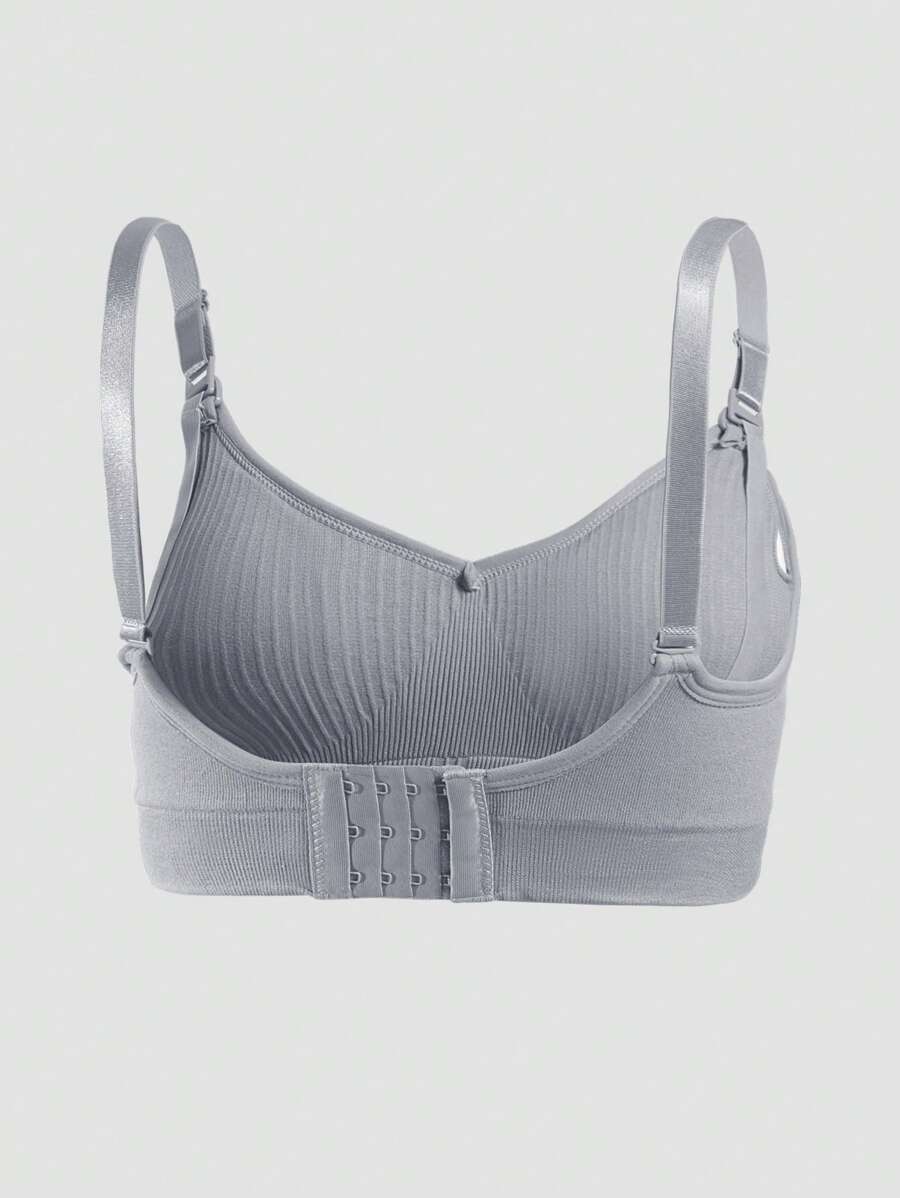 3-Pack Seamless Maternity Nursing Bras, Wireless Front-Snap Breastfeeding Sleep Bra with Removable Padding, Multicolor Set