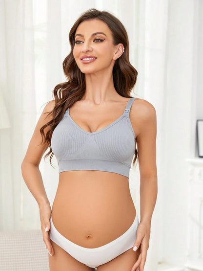4PCS Maternity Nursing Bras Set Women Sexy Front Clip Comfortable Breastfeeding Lingerie Support Bra